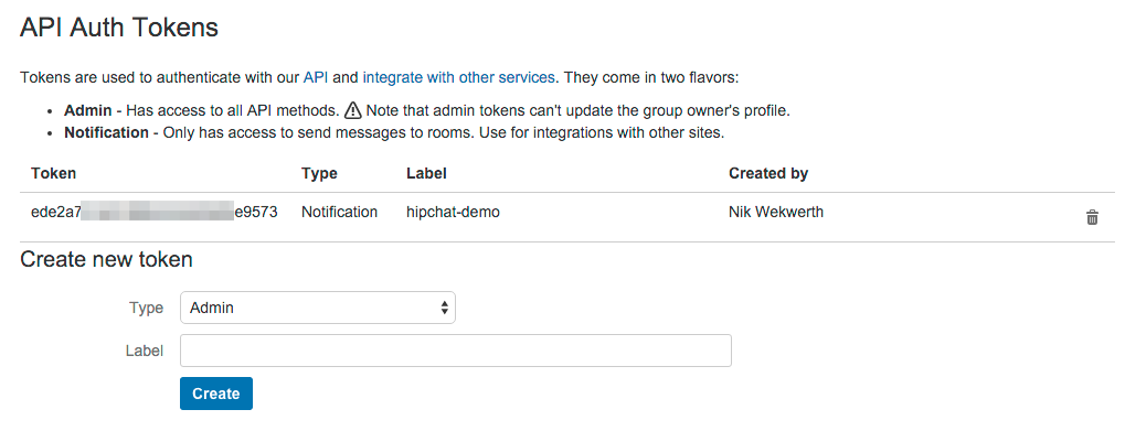 hipchat-api-tokens